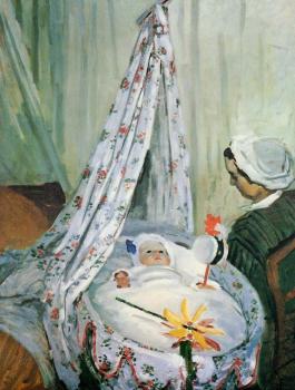 Claude Oscar Monet : Jean Monet in His Cradle